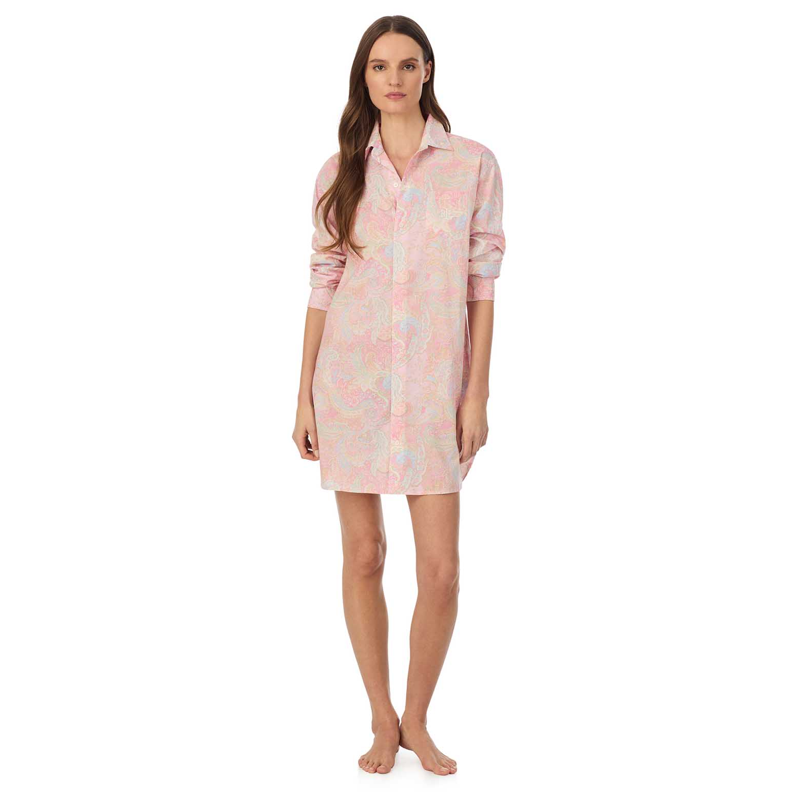 Lauren Ralph Lauren Cotton Lawn L/S His Shirt Sleepshirt